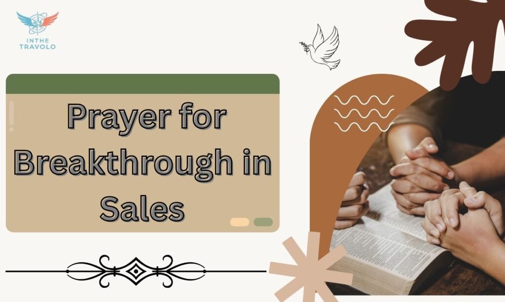 Prayer for Breakthrough in Sales