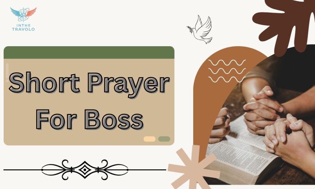 Short Prayer For Boss