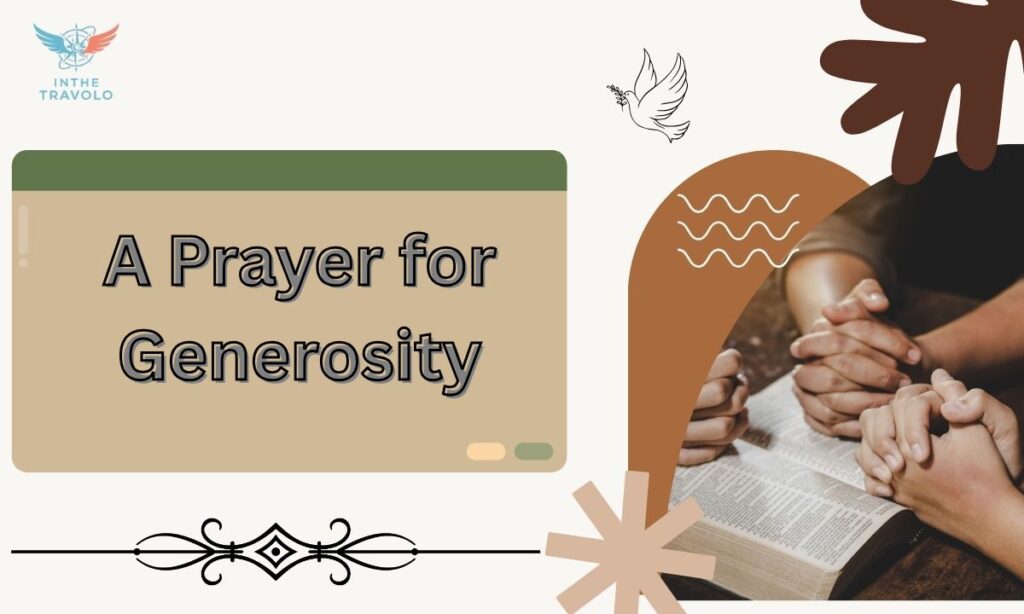 A Prayer for Generosity