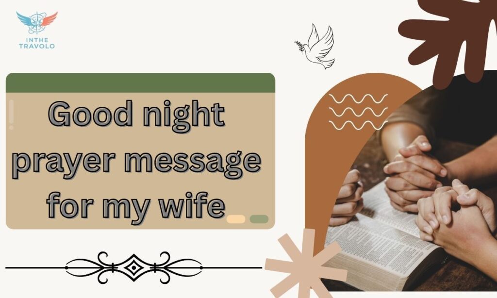 Good night prayer message for my wife
