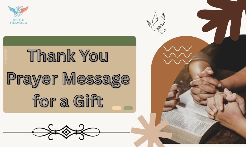 Thank You Prayer Message for a Gift